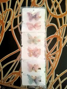 BUTTERFLY HAIR CLIPS 6 PCS