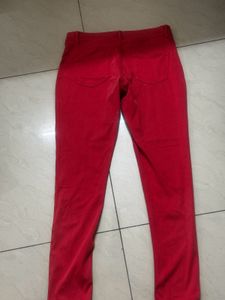 Red Casual Pants