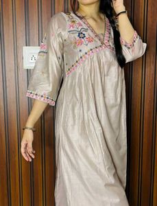 Premium Blush Pink Kurta Set With Lining