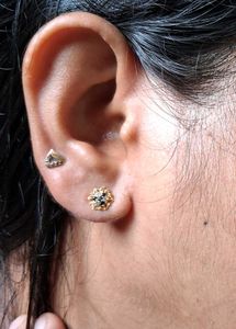 Stud Earrings Gold 22crt