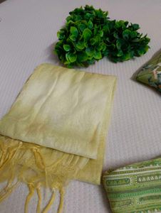 Green Floral Printed Kurti Set with Dupatta