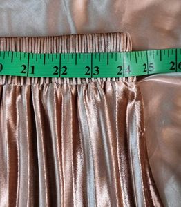 Korean Metallic Pleated Skirt