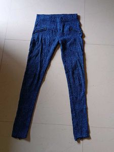Blue Lace Jeggings