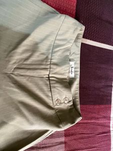 Beige Lined Trousers On Trend And  Sale T