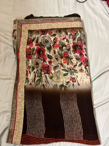 Printed Synthetic Saree