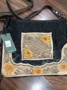 MYRA Leather Handtooled Bag S4708