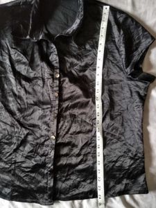 Beautiful Black Satin Shirt