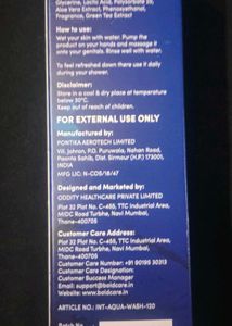 BoldCare Aqua Rush Intimate Wash For Men (120 ml)