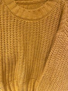 Mustard Knit Pullover Sweater