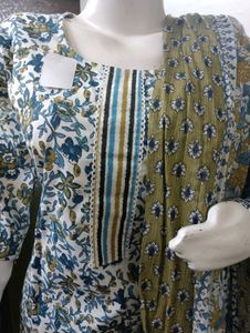 Cotton Kurti Pant Dupatta Set