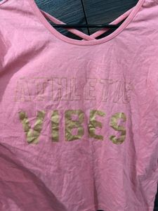 Pink Athletic Vibes Tee