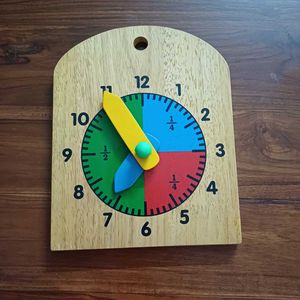 Wooden Learning Analog Time Clock Toy For Kids