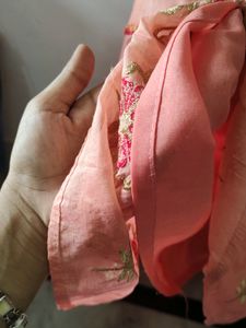 Attached Flared Dress With Dupatta