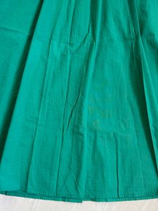 Green Button-Down Midi Skirt
