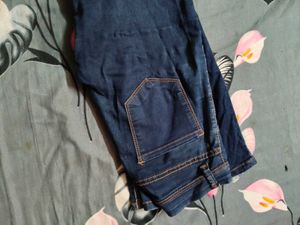 Navy Blue Boot Cut Mid Waist Jeans