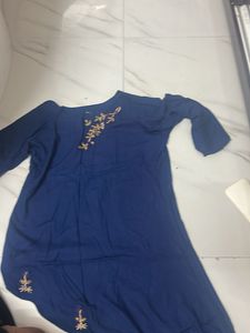 Elegant Blue Embroidered Kurta set