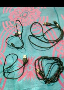 Combo Of 4 B Type Charging Cables