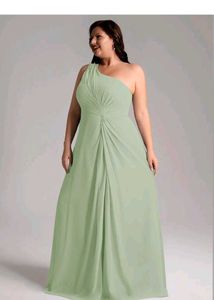 Elegant Green One-Shoulder Gown Azazie(A22)