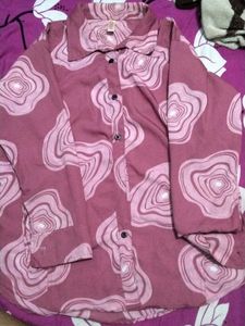 Patterned Button-Down Shirt