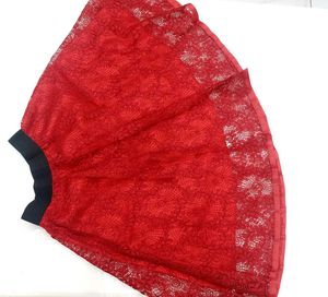 Red Lace Skirt