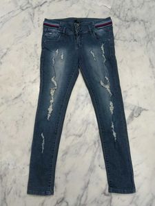Distressed Denim Jeans