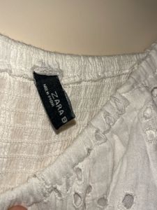 Schiffli  White Mini Dress