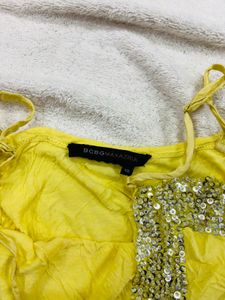 Yellow Sequin Cami Top