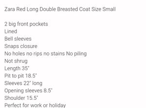 Red Zara long Coat