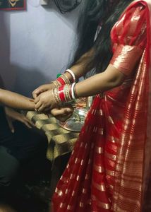 Red &amp; Gold Saree