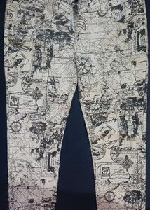 Printed Jean Pants