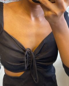 Zara Black Cutout Top