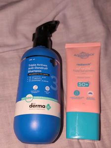 Aqualogica And Dermaco Shampoo & Sunscreen Combo