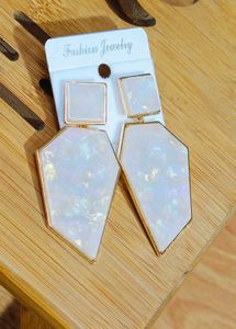 Unique Shaped Gold Toned Drop Earings
