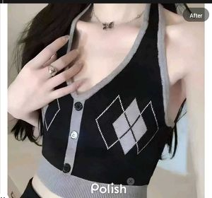 New With Tag Halter Neck Korean Ribbed Top