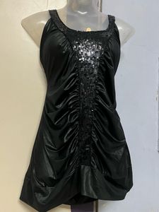 Pintrest Black Sequin Mini Dress
