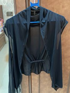 Cute Black Ruffle Top