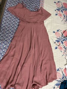 Elegant Mauve Layered Dress