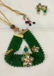 Crystal and kundan Work choker set