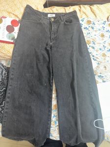 Wide Leg Black Jeans
