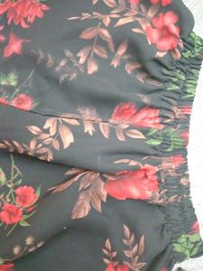 Anarkali With Print And Pant An Duppta