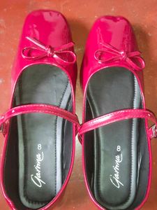 Cherry red marry Jane ballerina