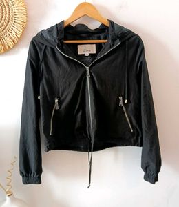 Pull & Bear Stylish Black Zipper Jacket
