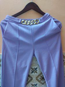 Lavender Co-ords Blazer With Chain Pant Set