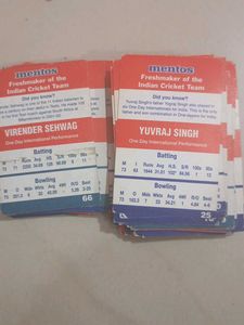 Vintage Mentos Cricket Cards 2003