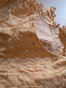 Stitched Mirror Work Blouse Used Once