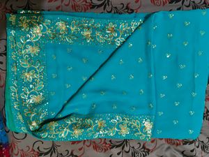 Embroidered Saree
