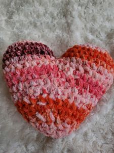 Crochet Heart Shaped Pillow