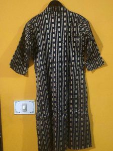 Striped tunic with decorative trim Kurta Pyjama