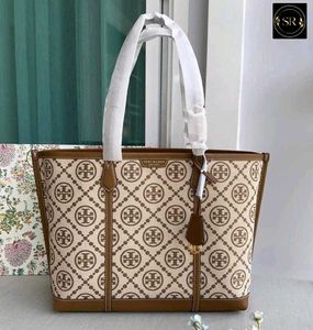 TORY BURCH PERRY MONOGRAM 3 COMPARTMENT TOTE BAG
