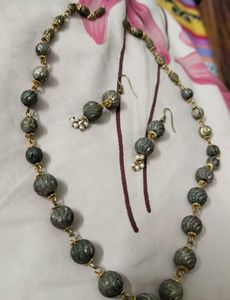 Beaded Necklace &amp; Earring Set